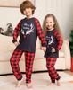 2023 New Arrival Plaid Alphabet Christmas Family Matching Pajama Set