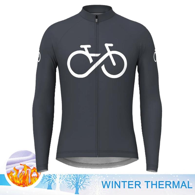 Bicycle Wear 2025 Winter Warm Jacket Men Cycling Clothes Thermal Fleece Long Sleeve Shirts Maillot Ciclismo Mountain Bike Clothing
