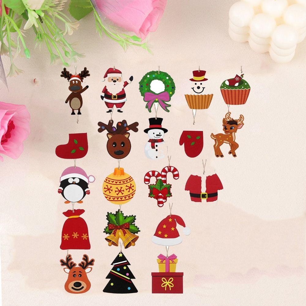20/40pcs Creative Christmas Decoration Delicate Hanging Ornament Crafts Christmas Tree Pendant  Toy