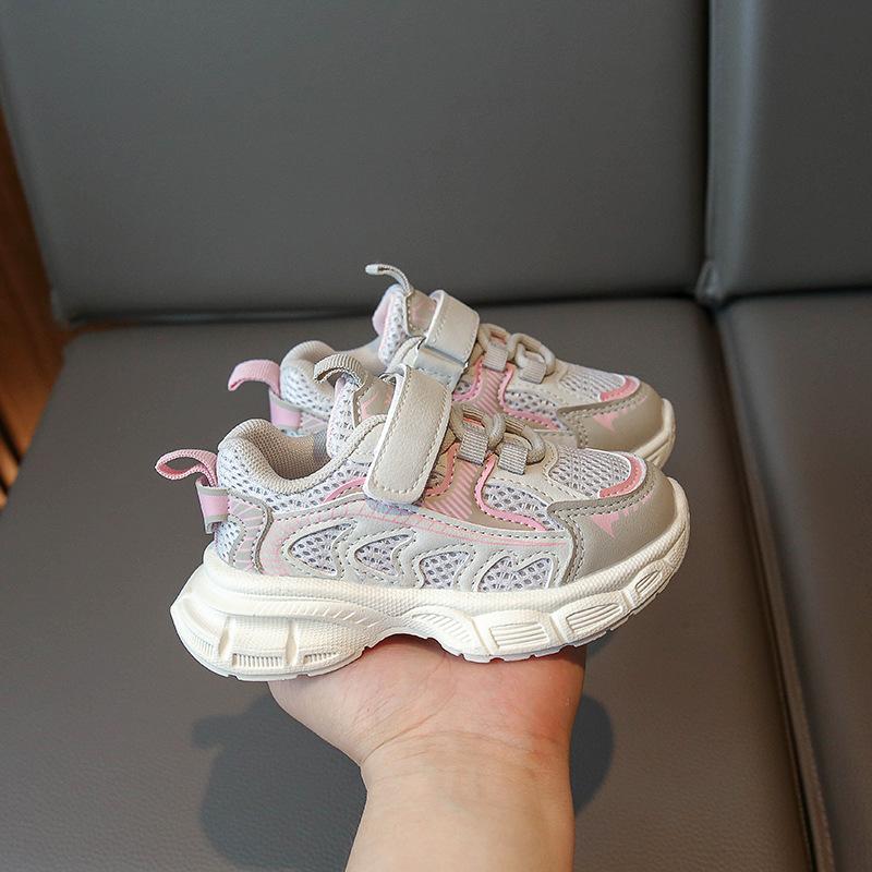 Boys' sports shoes 2025 spring new children's breathable mesh dad shoes fashion casual shoes girls running shoes