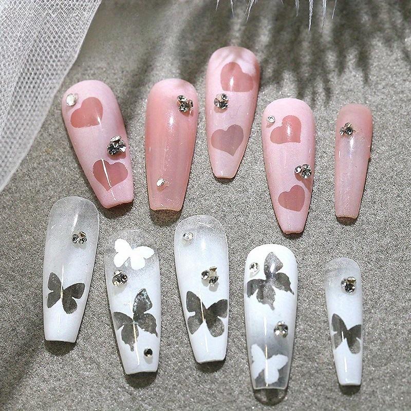 1Pc Hollow Inkjet Sticker Butterfly Star Love Star Airbrush Template Small Pattern Nail Sticker