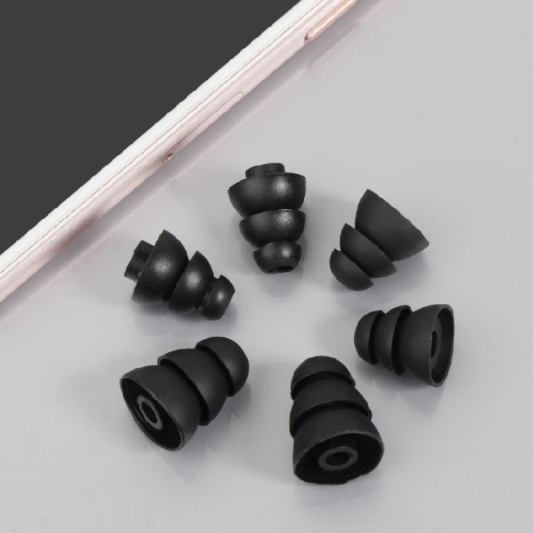 Triple Flange Ear Tips Earbuds Silicone Pads For In Ear Headphones In-Ear 4.0mm