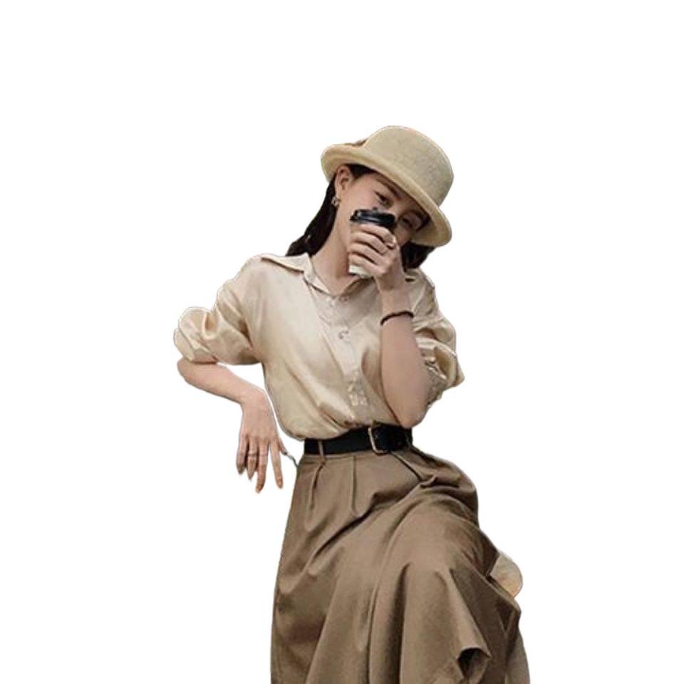 2026 Spring Women's Commuter Two-Piece Shirt and Skirt Set for Early Autumn
