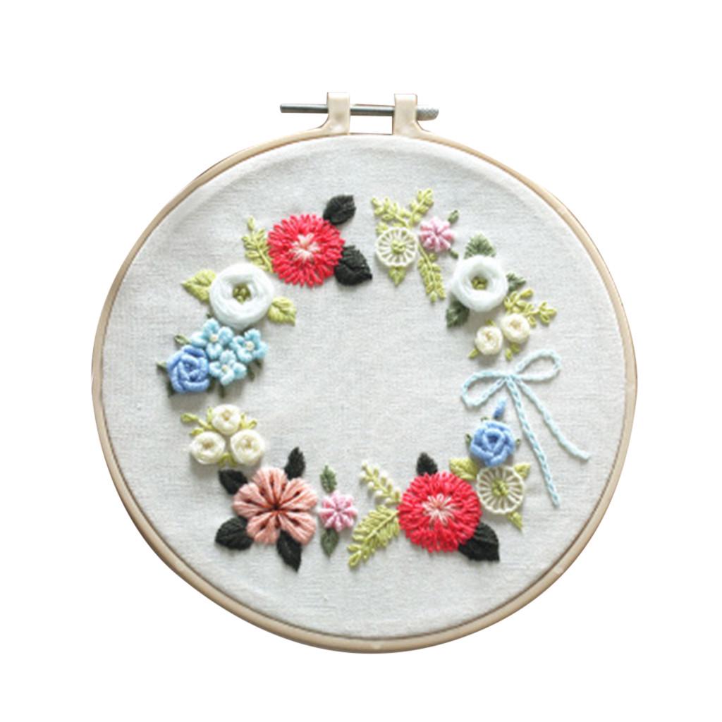 Embroidery Cross  Kit Set for Beginners-Handmade Embroidery DIY Craft