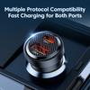 Toocki PD 33W USB Car Charger Fast Charge For iPhone 15 14 13 12 11 ProMax Samsung Huawei Xiaomi POCO Transparent Type C Charger