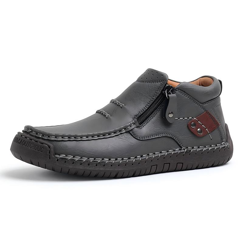 Plus Size Fashi Breathable No-Slip Cold-Resistant Comfortable Casual Outdoor Handmade Leather Autumn Winter Men Ankle Boots
