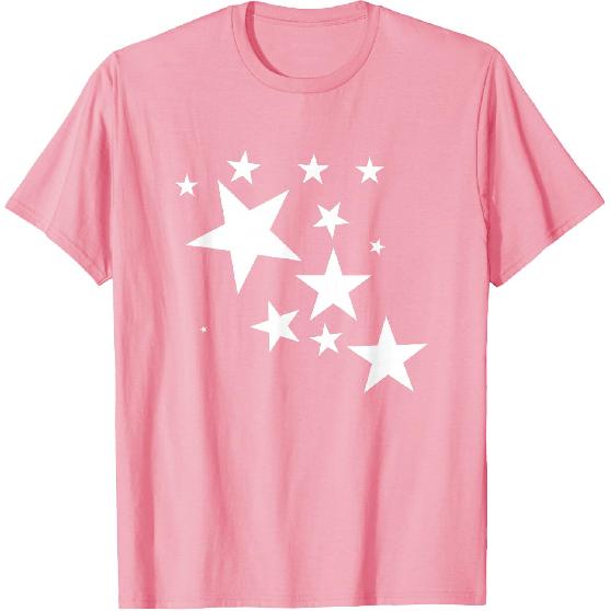 White Stars Star-Pattern-Design Costume Gift Men Women Kids T-Shirt