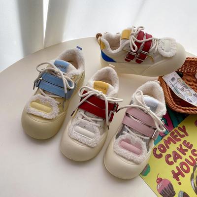 Baotou Bread Shoes New Winter Female Students Wear Warm Korean Version Velvet Thickened Cotton Shoes N1761M