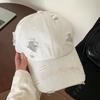 Splicing Fashion And Ripped Design Women Summer Casual Sunshade Baseball Cap