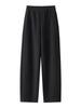 Women's Cotton Cashmere Wide-Leg Pants - Autumn Winter Slimming Fit, Relaxed Casual Style
