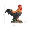 Resin Cockerel Statue Textured Garden Figurine Outdoor Decor for Lawn, Landscape