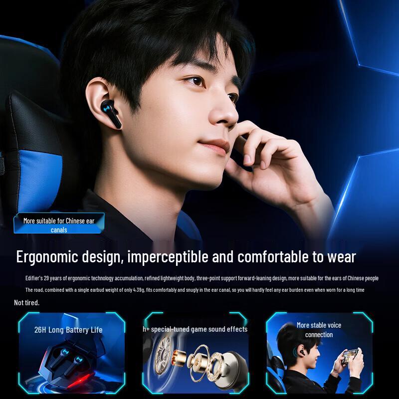 Edifier HECATE GT4 Pro True Wireless Gaming Earbuds with ANC