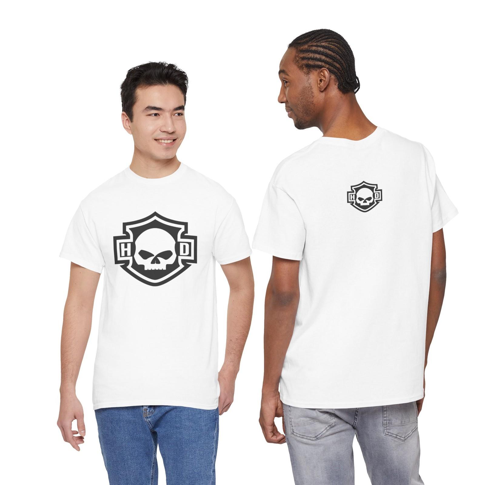 Skull Shield Tee | Minimal Skull Logo Shirt S