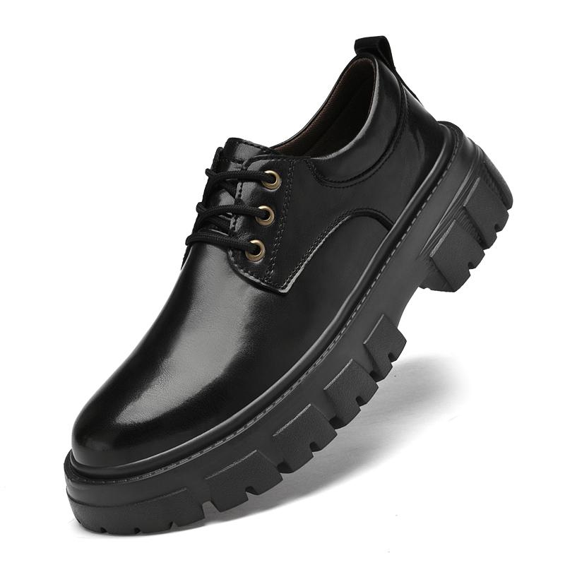 Modische Herren Freizeitschuhe aus Leder für Business und Werkzeugbau Stilvolle Dicksohlige Designerschuhe Hohe Qualität Bequeme Oxford-Schuhe zum Gehen