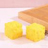 Cheese Stress Ball Sensory Slow Rebound Cheese Cube Soft Novelty Rebounding Toy for Kids Adults Students Workers Home School