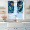 2pcs Astronaut Into Space Printed Curtain for Home Decor - Rod Pocket Window Treatment for Bedroom, Office, Kitchen, Living Room