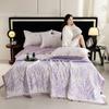 Piumone Estivo Sottile 4 pezzi Tessili per la Casa Lusso Leggero Coperta Estiva Fresca Taglia Queen Piumone per Aria Condizionata Set Lenzuolo Federe