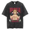 Vinland Saga Manga T Shirt For Men Women Tshirt Washed Cotton Tshirt Clothing Summer Short Sleeve Oneck Tees Streetwear Top