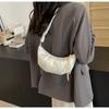Horn Shape PU Shoulder Bags Simple Versatile Zipper Super Cool Exquisite Half Moon Women's Crossbody Bags Fashion New Style