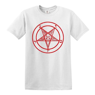 Baphomet Symbol Tshirt Satanic Church Goth Unholy Demonic Goat Top Tee
