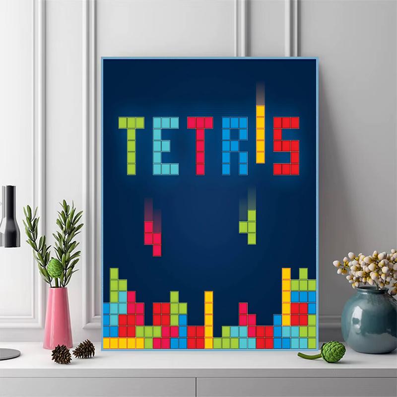 Tetris 100% Round Full Drill 5D DIY Diamond Painting Embroidery Cross Stitch Rhinestone Décor