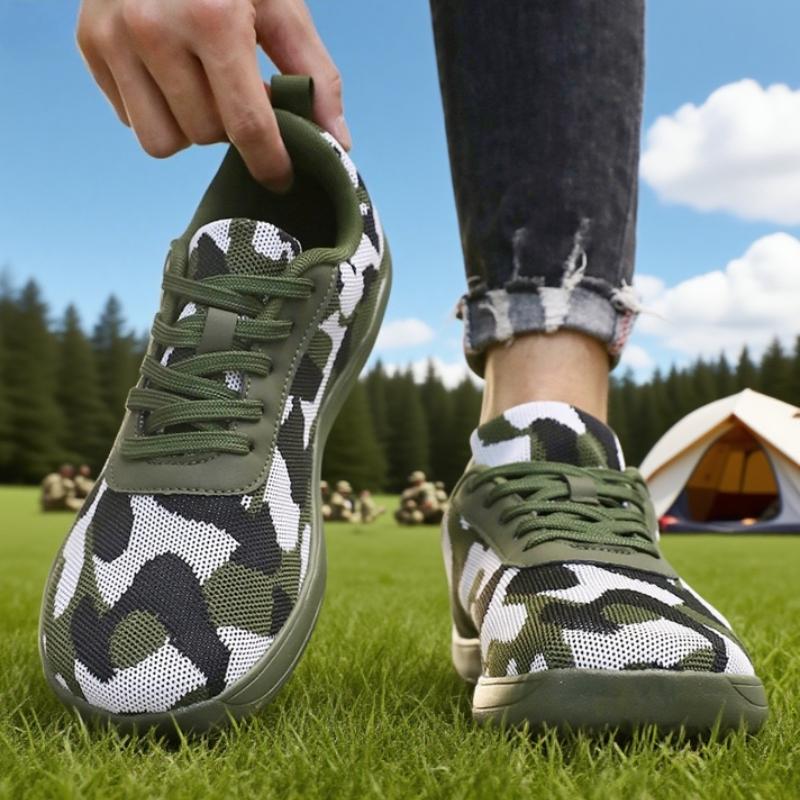 Zero Drop Wide Barefoot Shoes For Men Outdoor  Breathable  Large Running Sneakers Trendy  Mesh Casual Walking Shoes