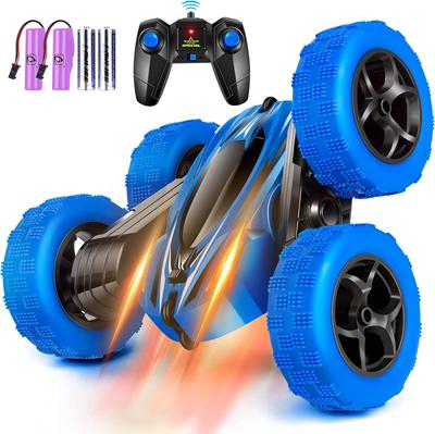 Remote Control Car, 4WD RC Cars with Double Sided 360 Degrees Tumbling and Rotating, 2.4GHZ RC Stunt Car with LED