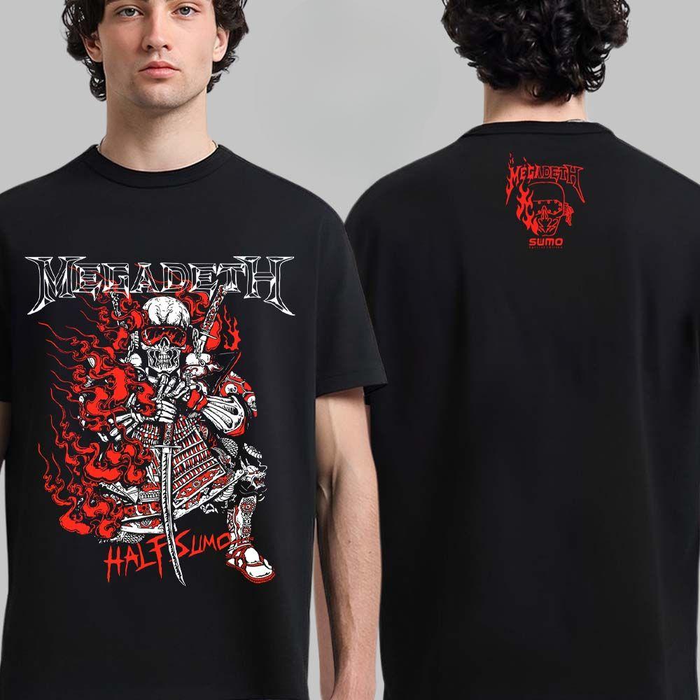 Megadeth Canada 2026 Tour Front Back Graphic Print T Shirt Unisex Thrash Metal Band Merch Short Sleeve Streetwear Tees Tops for Men Women Fan Clothes