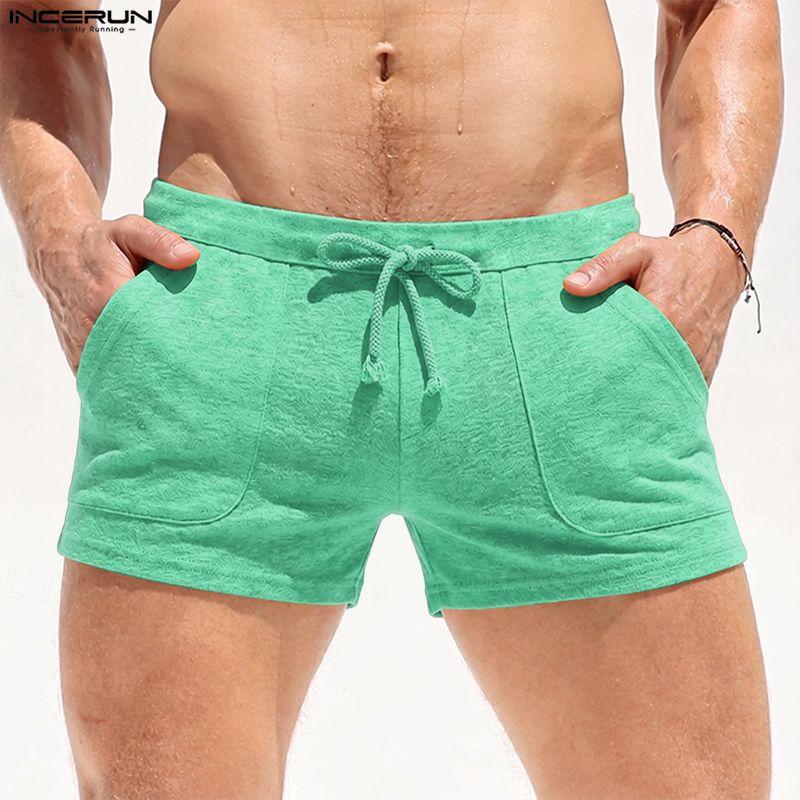 INCERUN Men's Athletic Gym Shorts Slim Fit Home Workout Short Pants