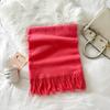 Solid color scarf women's winter new imitation cashmere scarf multi-color warm scarf long shawl