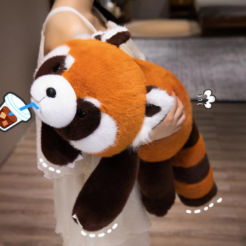 50/60/80Cm Simulation High Quality Kawaii Raccoon Plush Doll Pillow Cute Red Panda Plush Toy Home Decor Gift For Boys And Girls