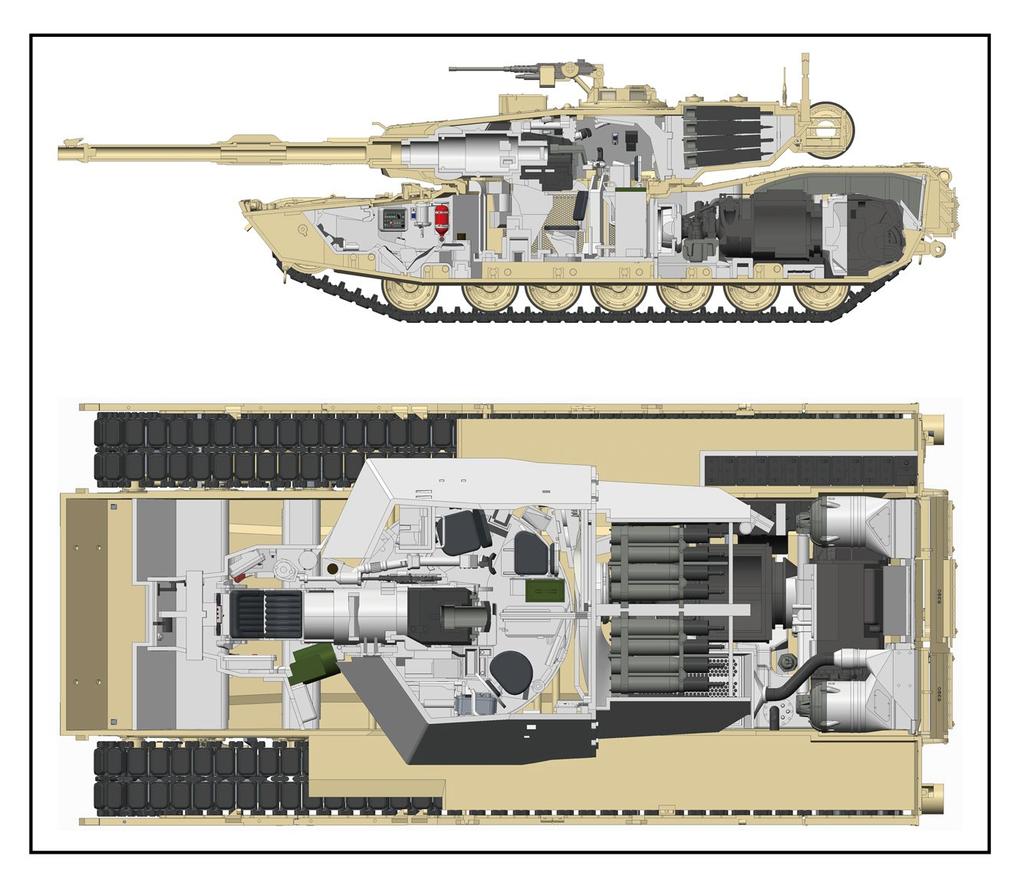 Ryefield 1/35 US Army M1A1/A2 Abrams with Full Interior 2-in-1 Plastic Model RFM5007