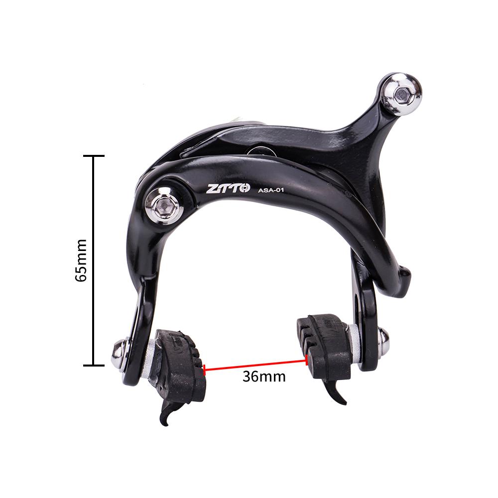 ZTTO Bike Brake Caliper Brake Lever Set Line PullingAluminum Alloy C Brake Shoes Caliper For Folding Bike Cycling Bicycle