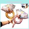 Perfect For Parties Diamond Ring Foil Ballons For Engagement Wedding Decorations