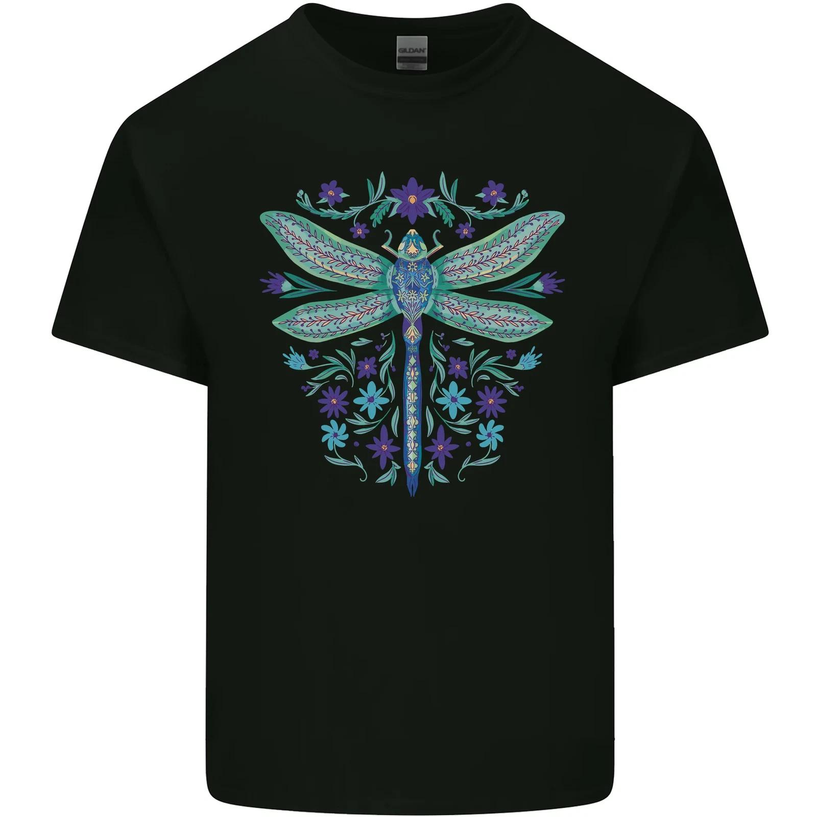 A Floral Dragonfly Kids T-Shirt Childrens 2XL