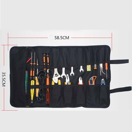 Universal Motorcycle Tool Bag, Multifunctional Oxford Pocket Tool Kit Roll Bag for BMW R1200GS, Portable Large Capacity, Blue