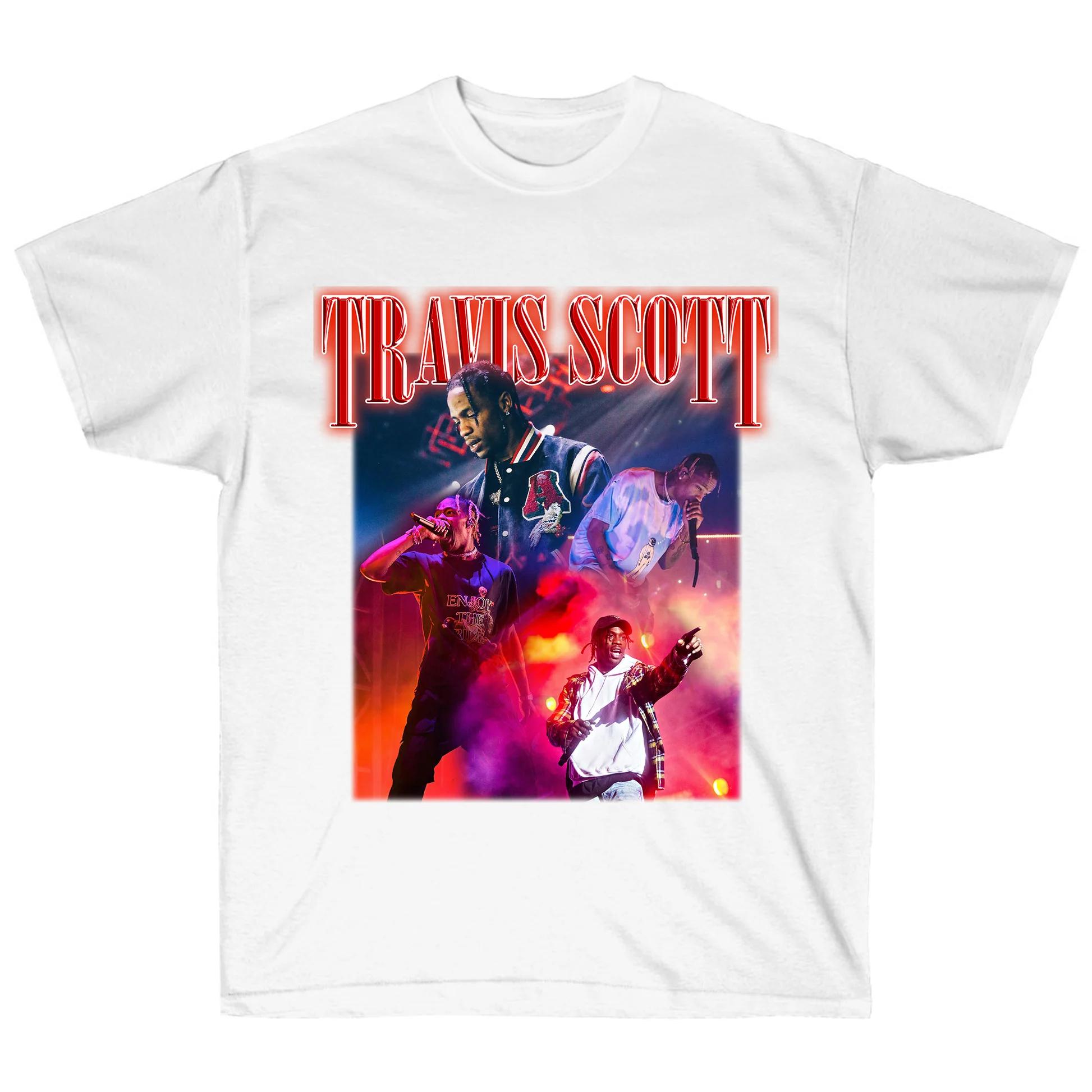 

Travis Scott album Tour graphics 100cotton unisex shirt 2026 Summer New fashion Unisexs Womens Y2k Short sleeve Tshirt fan gift 4XL