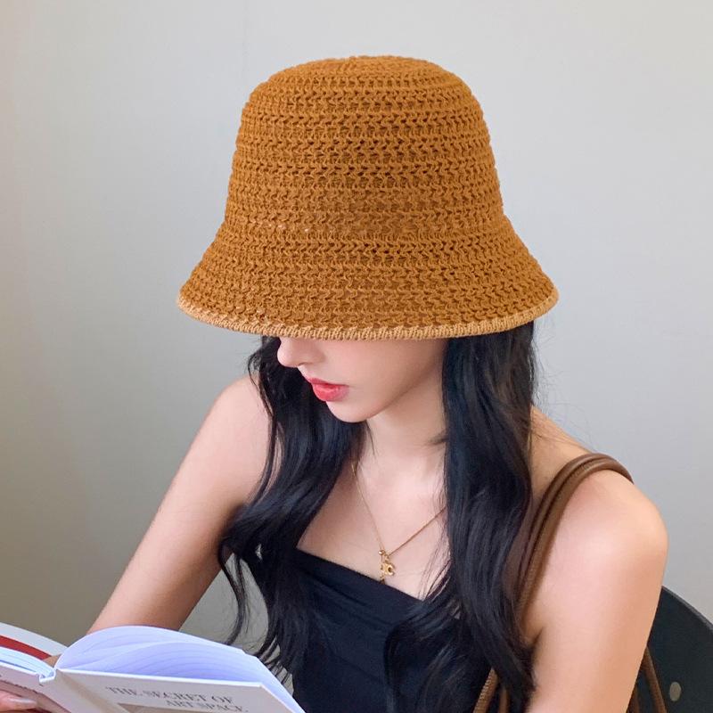 

Весна и Осень новая шляпа женская шляпа-ведро с прорезями сетчатая дышащая солнцезащитная шляпа с козырьком показывающая шляпу-таз One Size