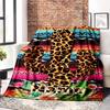 Leopard Print Cactus Custom Name Blanket Comfortable Soft Lightweight Allseason Multipurpose Blanket For Picnics Couches Offices Beds Living Rooms