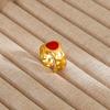 1Pcs Stainless Steel Ring Set with Zirconia, Metal Style Finger Ring, Index Finger Ring