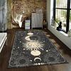Dreamy Sun and Moon Pattern Rug Suitable for Use As an Anti-slip Game Mat for Living Room and Bedroom Sofas