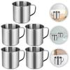 5 Pcs Stainless Steel Cups For Kids Lightweight Travel Mugs Water Drinking Containers Kitchen Bar Student Tea Coffee