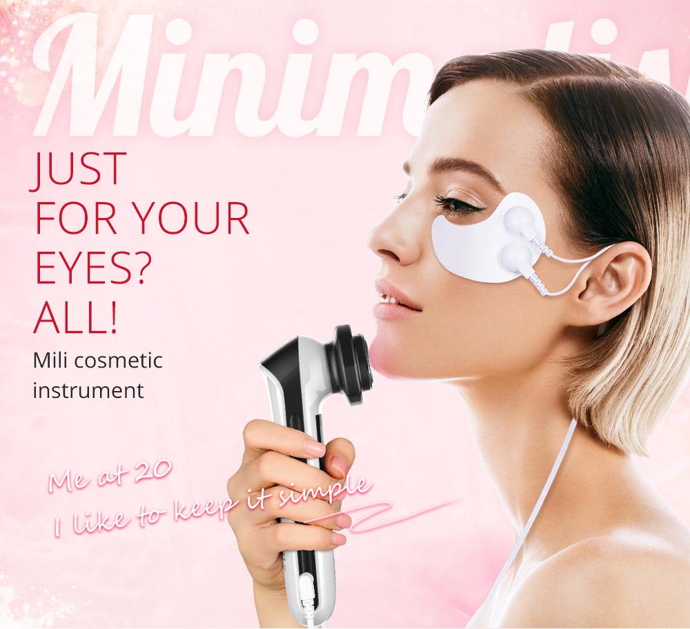 5 в 1 RF лифтинг лица вибрационный массажер светодиодный фотонный патч для глаз устройство для удаления отечности и морщин белый