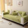 Lamb Plush Sofa Cushion Winter Warmth Anti Slip Solid Color Sofa Towels Universal All Year Round L-shaped Sofa Cover Dustproof