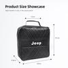 Car Storage Box Charging Gun Leather Bag Accessories For Jeep Grand Cherokee Wrangler JK Gladiator Compass Renegade Wagoneer AMU1