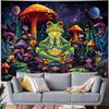 Frog Tapestry Hippie Mushroom Tapestry Galaxy Space Tapestries Colorful Plant Floral Wall Art Aesthetic Tapesties Wall Hanging