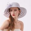 Fashion Top Hat Women'S Lace Flower Shade Mesh Hat Summer Folding Beach Hat Outdoor Sun Hat