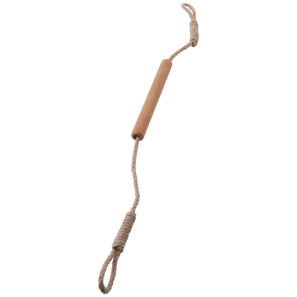 Home Decor Wood & Rope Paper Holder Seamless Screw Wall-Mounted Ring Towel Rack for Bathroom, Home