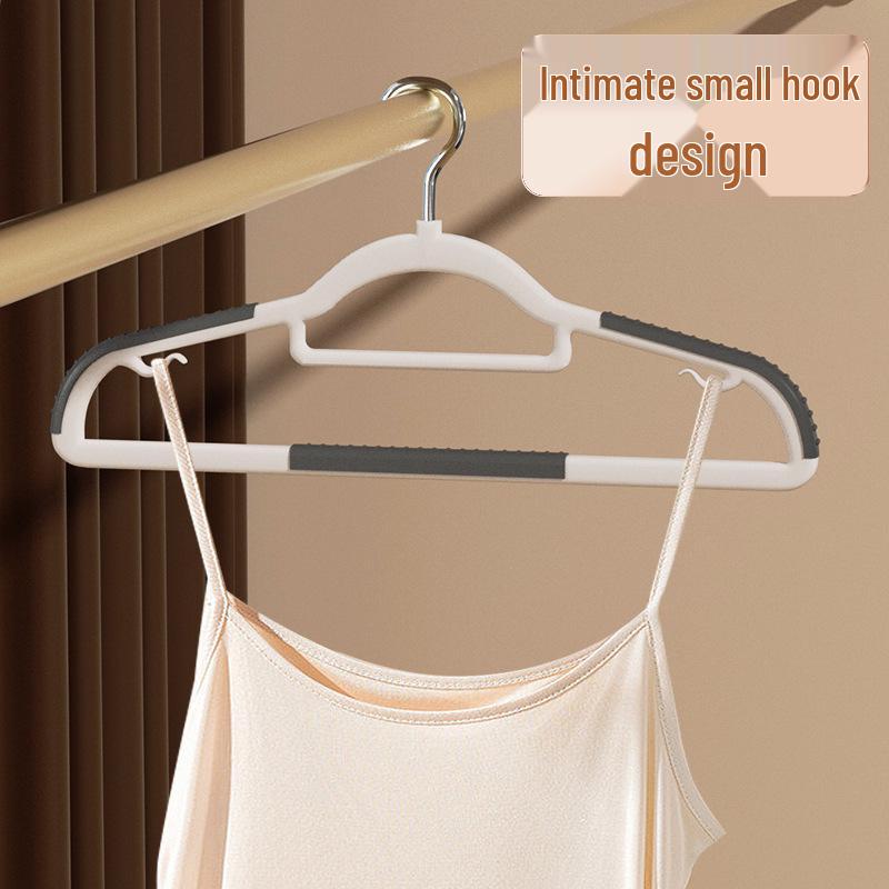 Non-Slip, No-Trace Adult Plastic Clothes Hanger - Double Rack for Drying and Storage