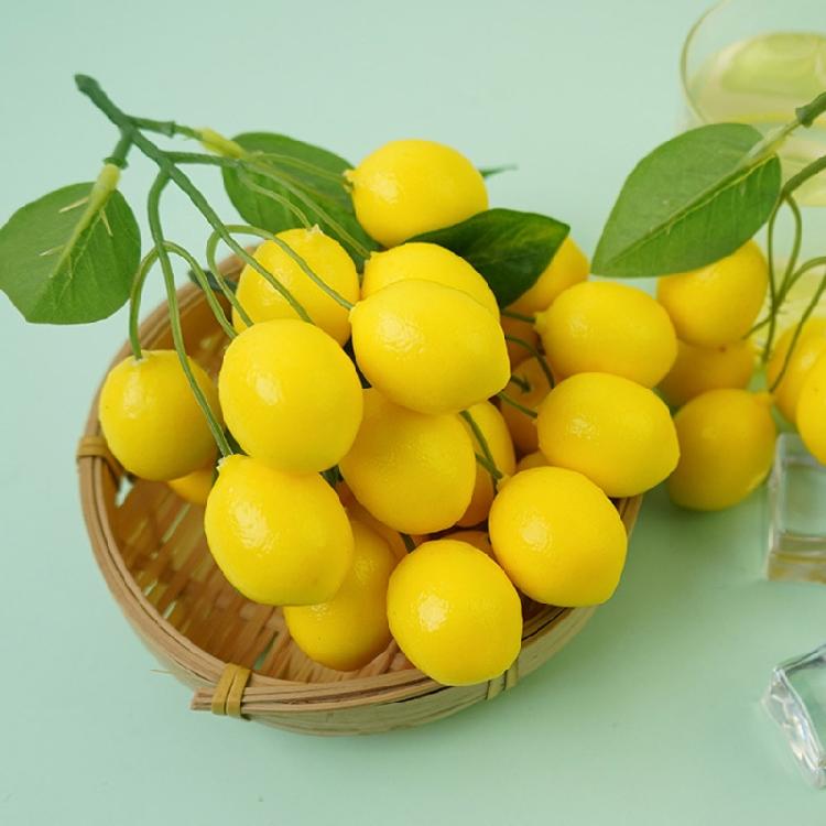 Filo di Limoni Artificiali Limoni Finti Vivaci Decorazione per Tavolo di Casa, Festa, Accessorio per Fotografia
